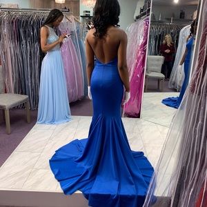 Royal blue mermaid gown